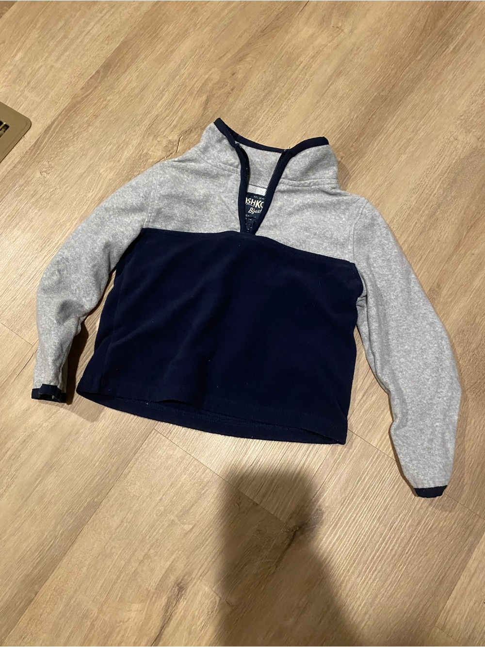 OshKosh B'gosh Navy and Gray Half-Zip Pullover